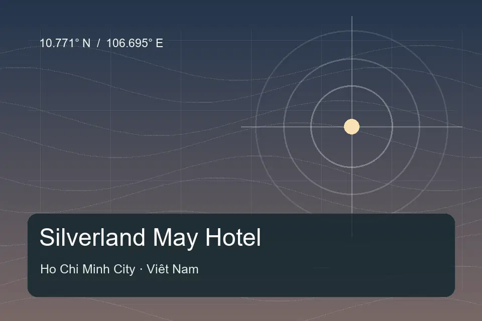 Referencia geográfica ilustrada de Silverland May Hotel en Ho Chi Minh City