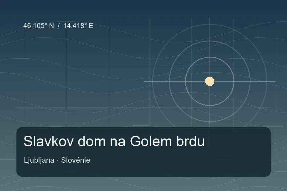 Illustrierter geografischer Orientierungspunkt für Slavkov dom na Golem brdu in Ljubljana