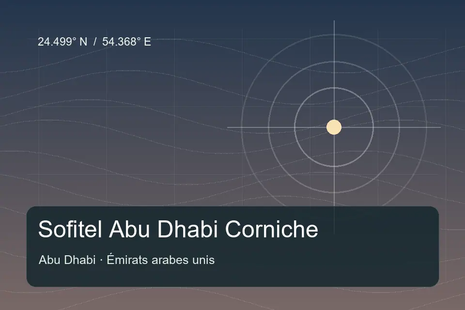Illustrated geographic marker for Sofitel Abu Dhabi Corniche in Abu Dhabi
