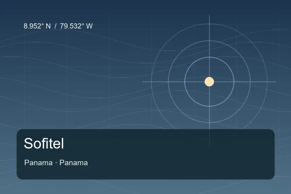 Referência geográfica ilustrada de Sofitel em Panama