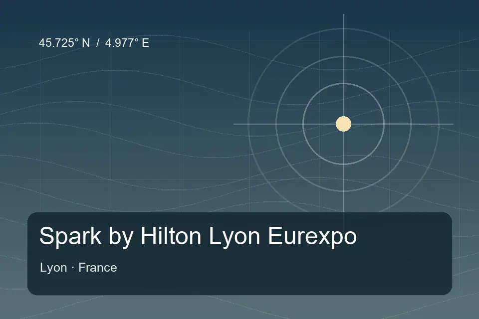 Riferimento geografico illustrato di Spark by Hilton Lyon Eurexpo a Lyon