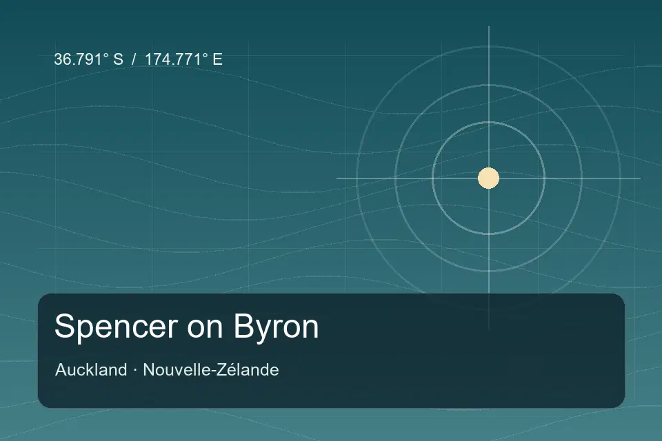 Referência geográfica ilustrada de Spencer on Byron em Auckland