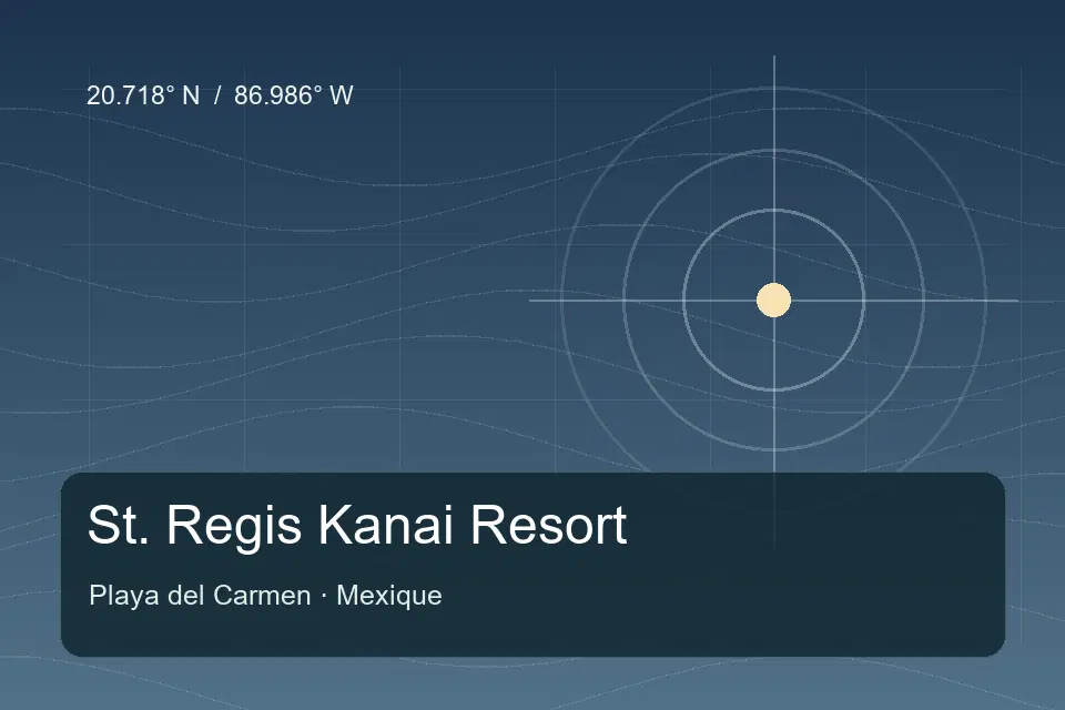 Referencia geográfica ilustrada de St. Regis Kanai Resort en Playa del Carmen