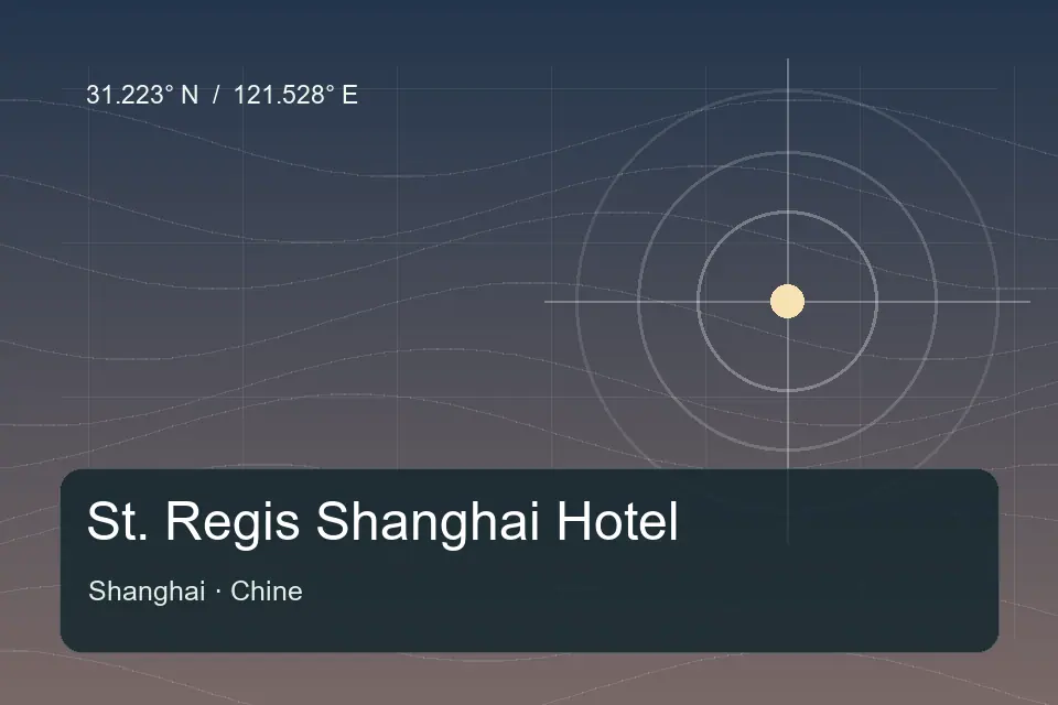 Referência geográfica ilustrada de St. Regis Shanghai Hotel em Shanghai