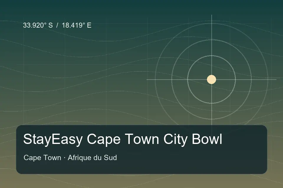 Illustrated geographic marker for StayEasy Cape Town City Bowl in Cape Town