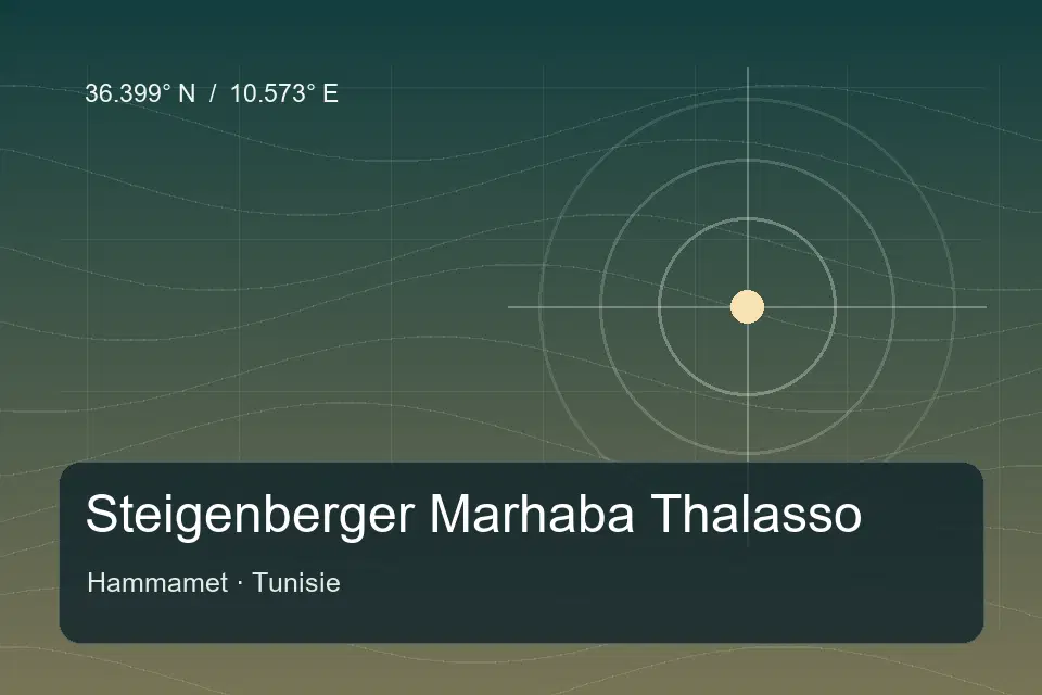 Riferimento geografico illustrato di Steigenberger Marhaba Thalasso a Hammamet