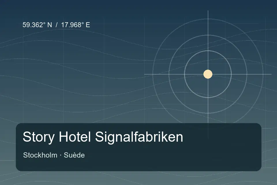 Riferimento geografico illustrato di Story Hotel Signalfabriken a Stockholm