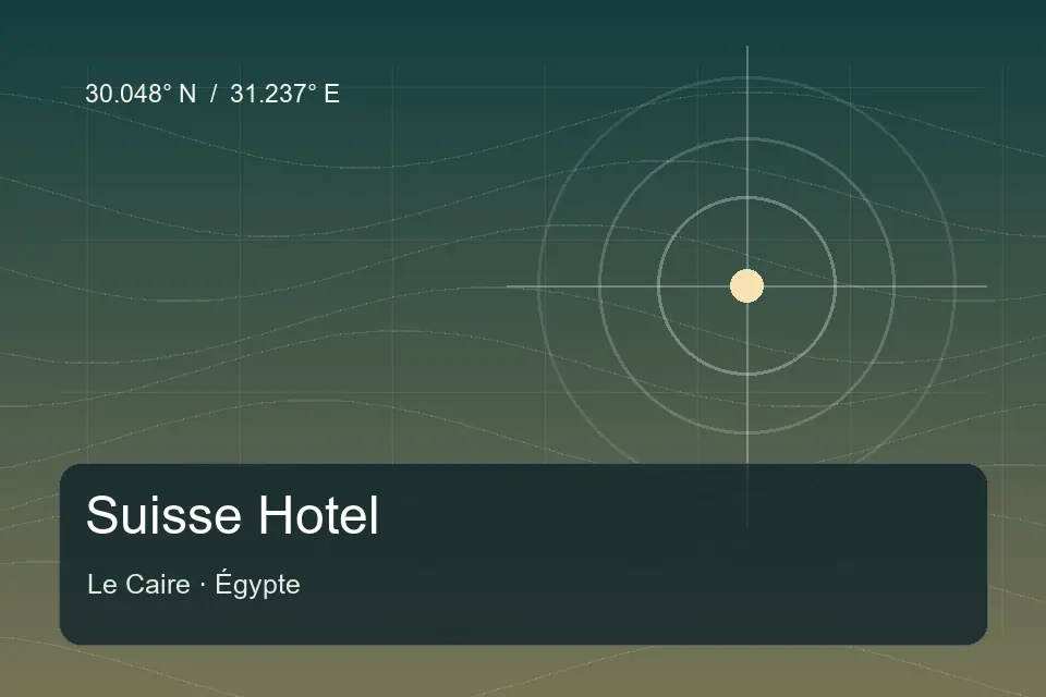 Referência geográfica ilustrada de Suisse Hotel em Le Caire