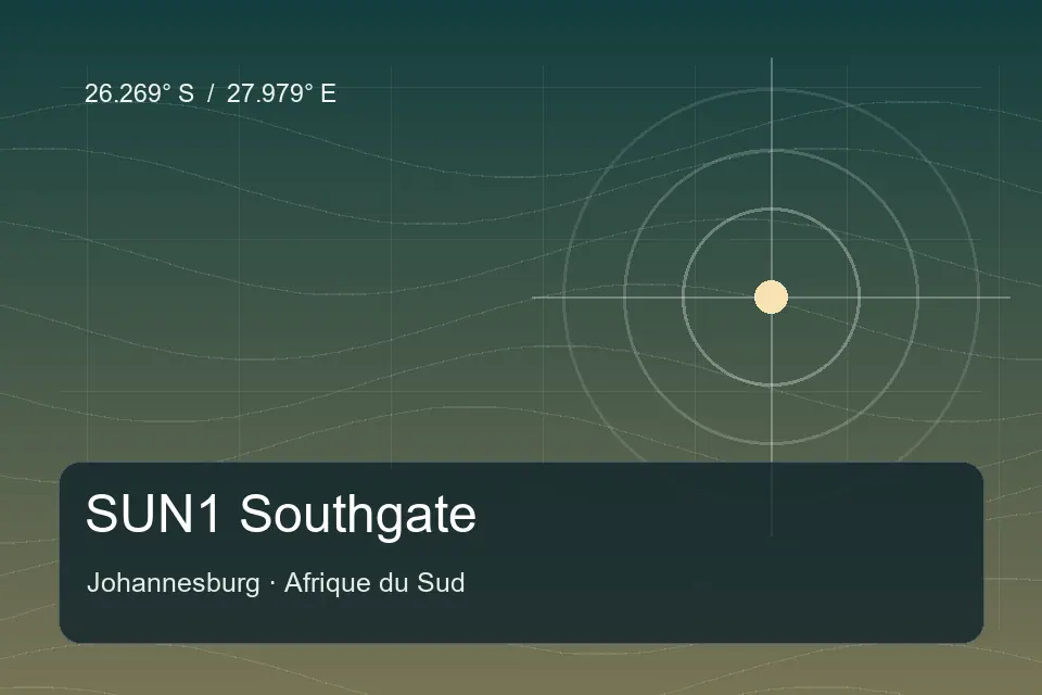 Illustrated geographic marker for SUN1 Southgate in Johannesburg