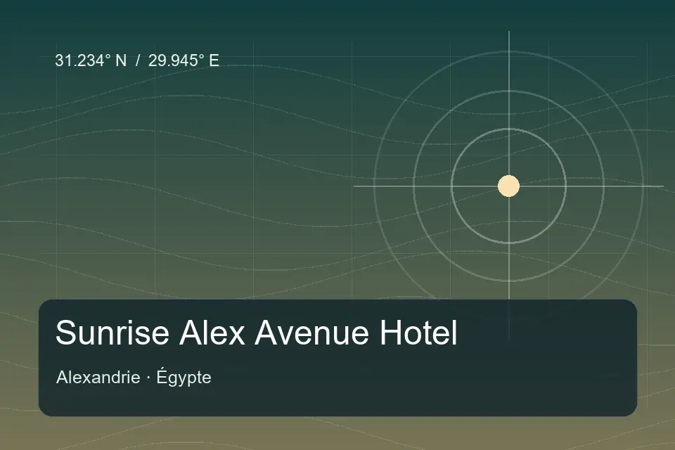 Riferimento geografico illustrato di Sunrise Alex Avenue Hotel a Alexandrie