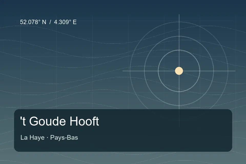Illustrierter geografischer Orientierungspunkt für 't Goude Hooft in La Haye
