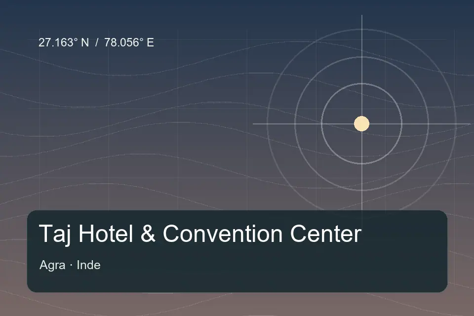 Riferimento geografico illustrato di Taj Hotel & Convention Center a Agra