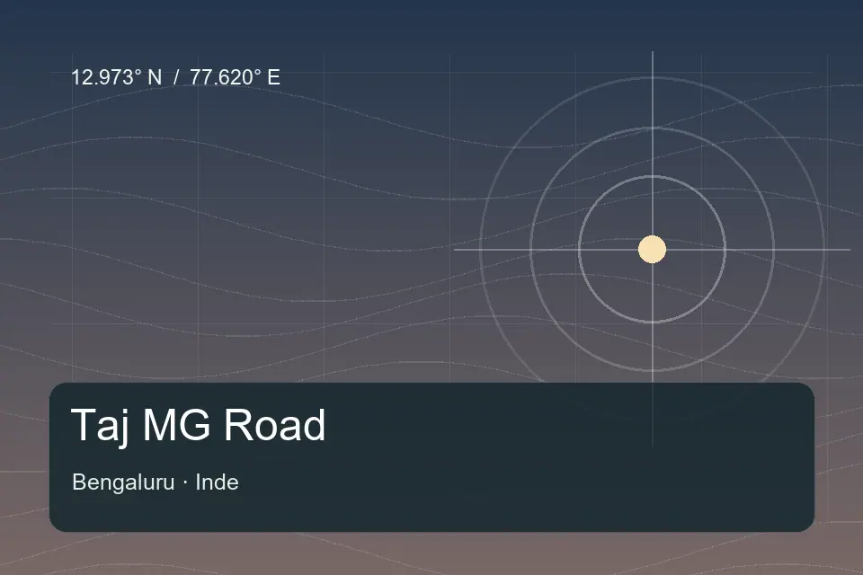 Illustrierter geografischer Orientierungspunkt für Taj MG Road in Bengaluru