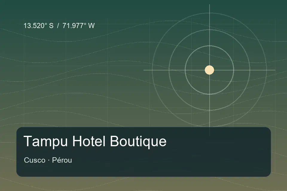Referencia geográfica ilustrada de Tampu Hotel Boutique en Cusco