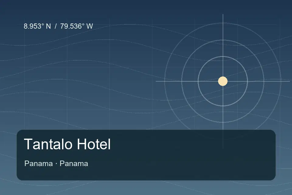 Referência geográfica ilustrada de Tantalo Hotel em Panama