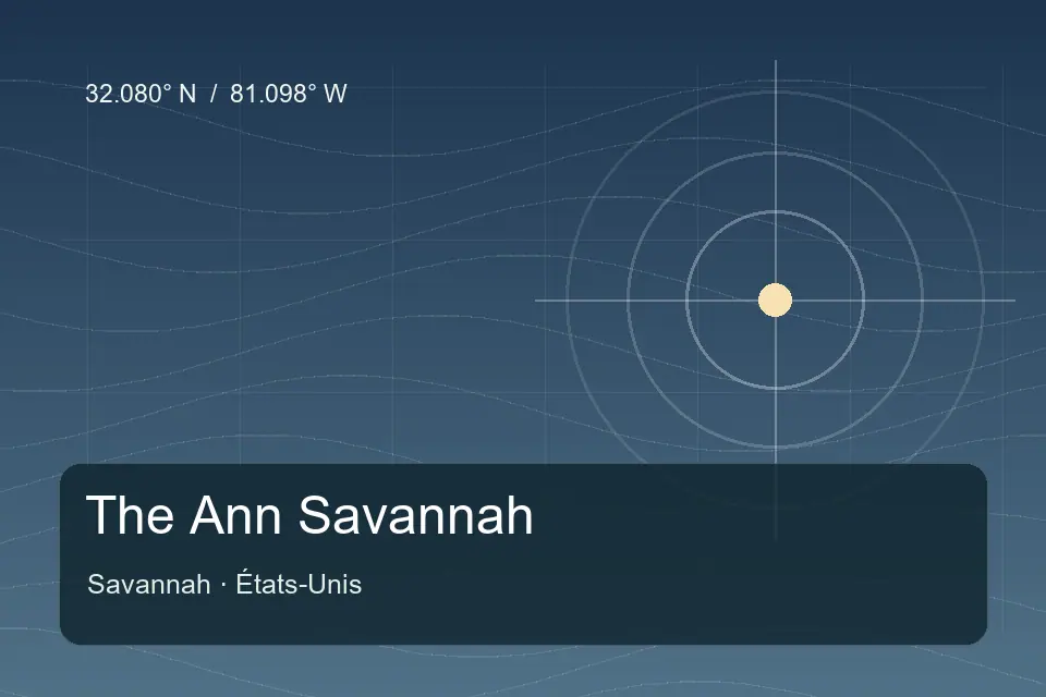 Referencia geográfica ilustrada de The Ann Savannah en Savannah