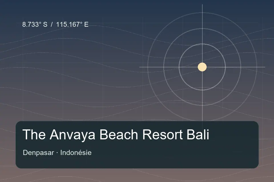Illustrierter geografischer Orientierungspunkt für The Anvaya Beach Resort Bali in Denpasar