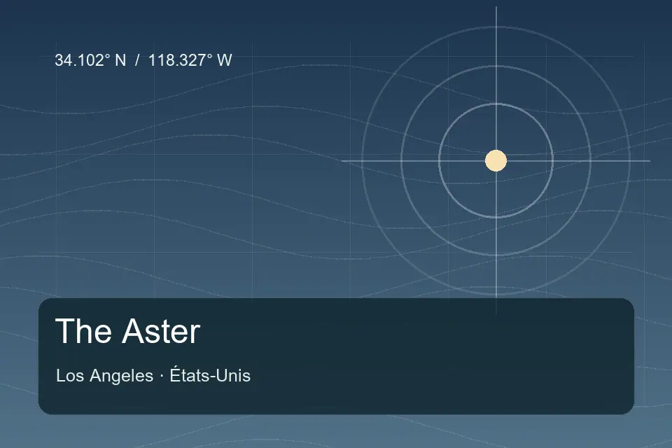 Riferimento geografico illustrato di The Aster a Los Angeles