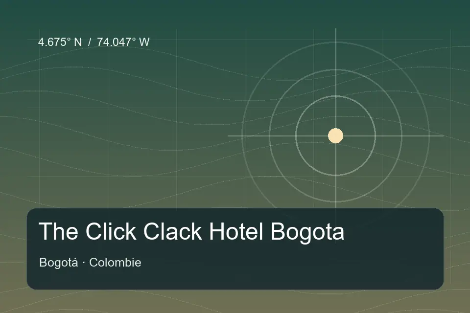 Illustrierter geografischer Orientierungspunkt für The Click Clack Hotel Bogota in Bogotá