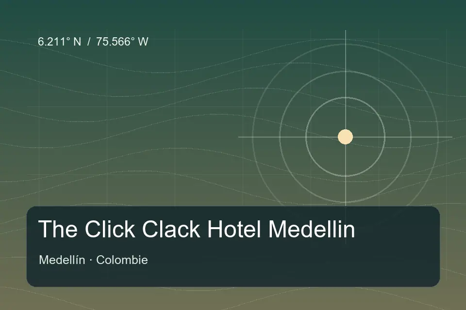 Referência geográfica ilustrada de The Click Clack Hotel Medellin em Medellín