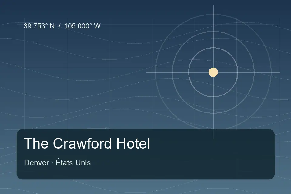 Referência geográfica ilustrada de The Crawford Hotel em Denver