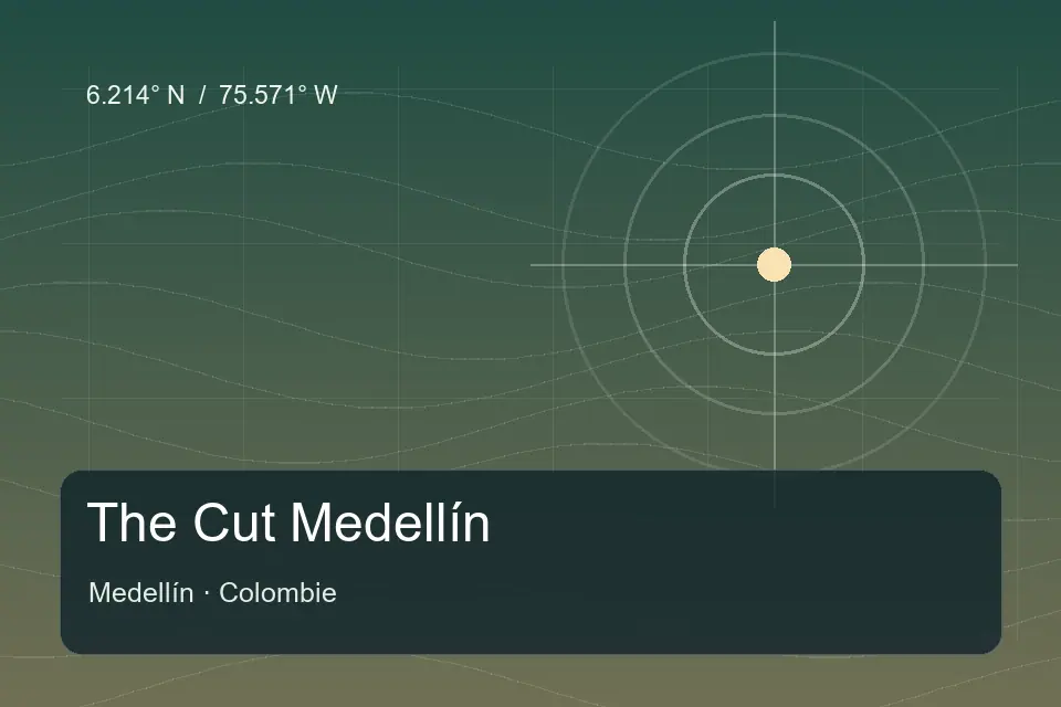 Referência geográfica ilustrada de The Cut Medellín em Medellín