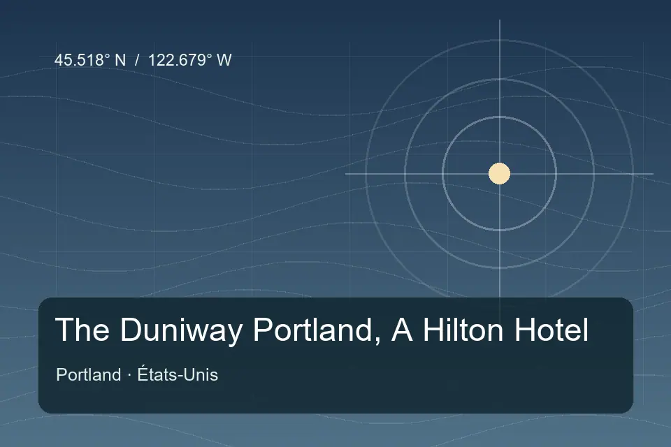 Illustrierter geografischer Orientierungspunkt für The Duniway Portland, A Hilton Hotel in Portland