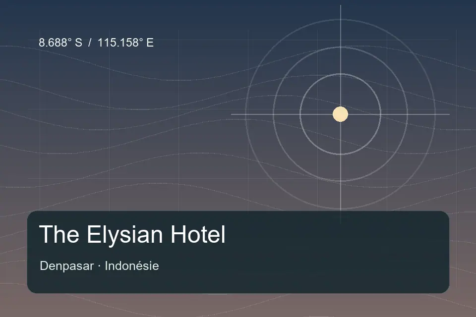 Referência geográfica ilustrada de The Elysian Hotel em Denpasar