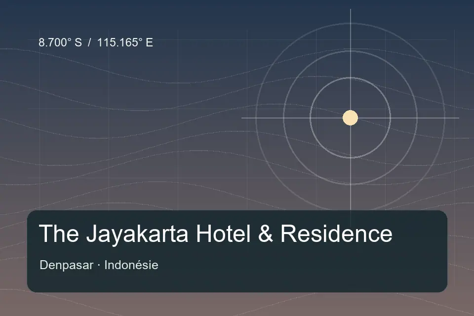 Repère géographique illustré de The Jayakarta Hotel & Residence à Denpasar