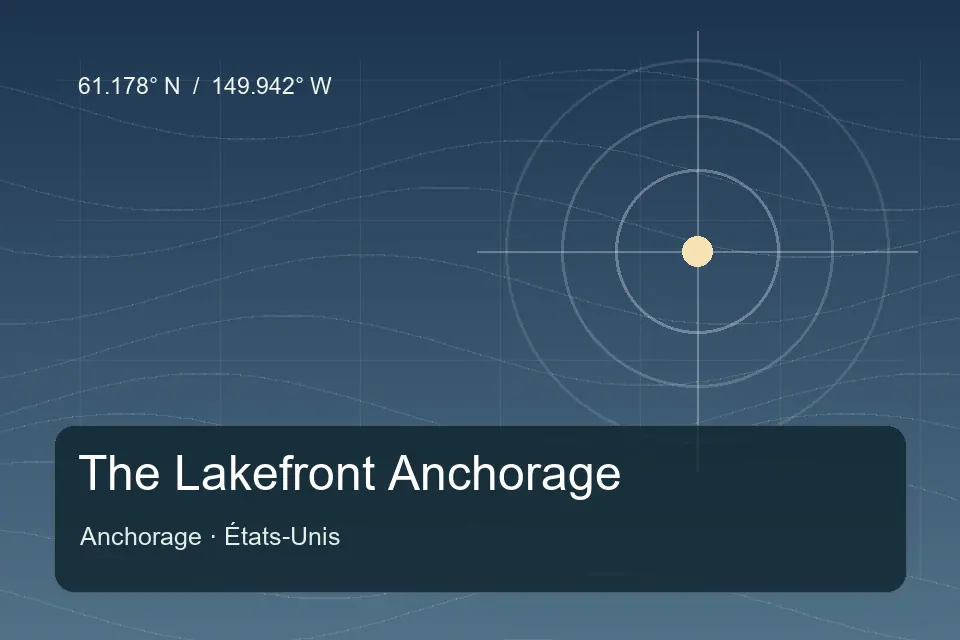 Illustrierter geografischer Orientierungspunkt für The Lakefront Anchorage in Anchorage