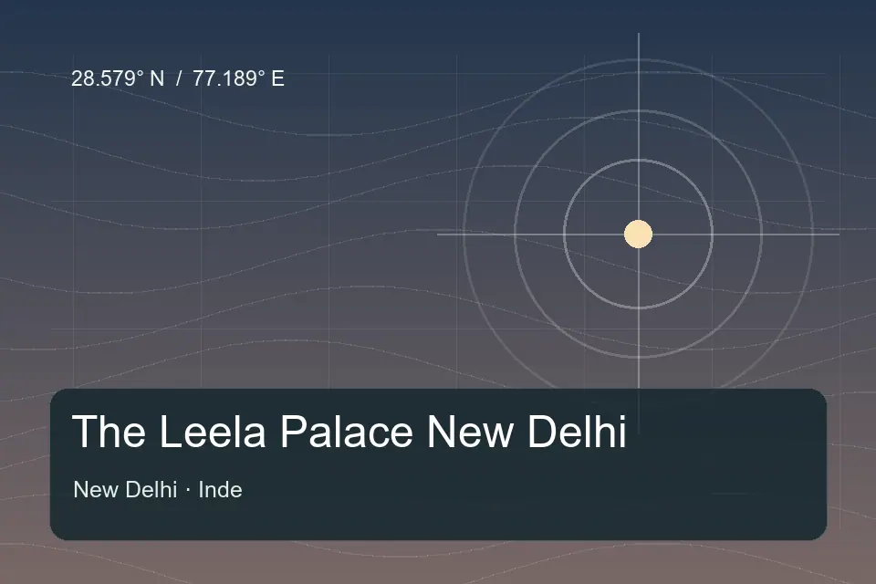 Riferimento geografico illustrato di The Leela Palace New Delhi a New Delhi