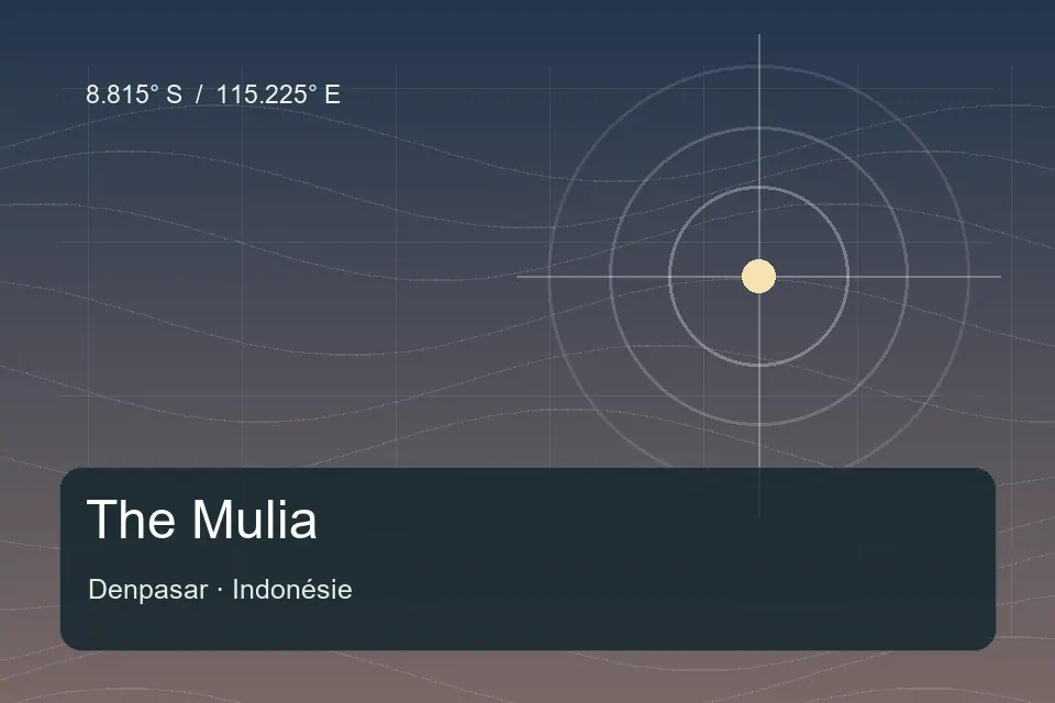 Illustrated geographic marker for The Mulia in Denpasar