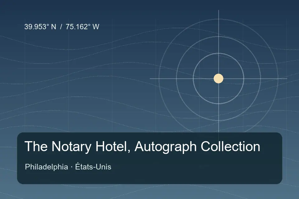 Referência geográfica ilustrada de The Notary Hotel, Autograph Collection em Philadelphia