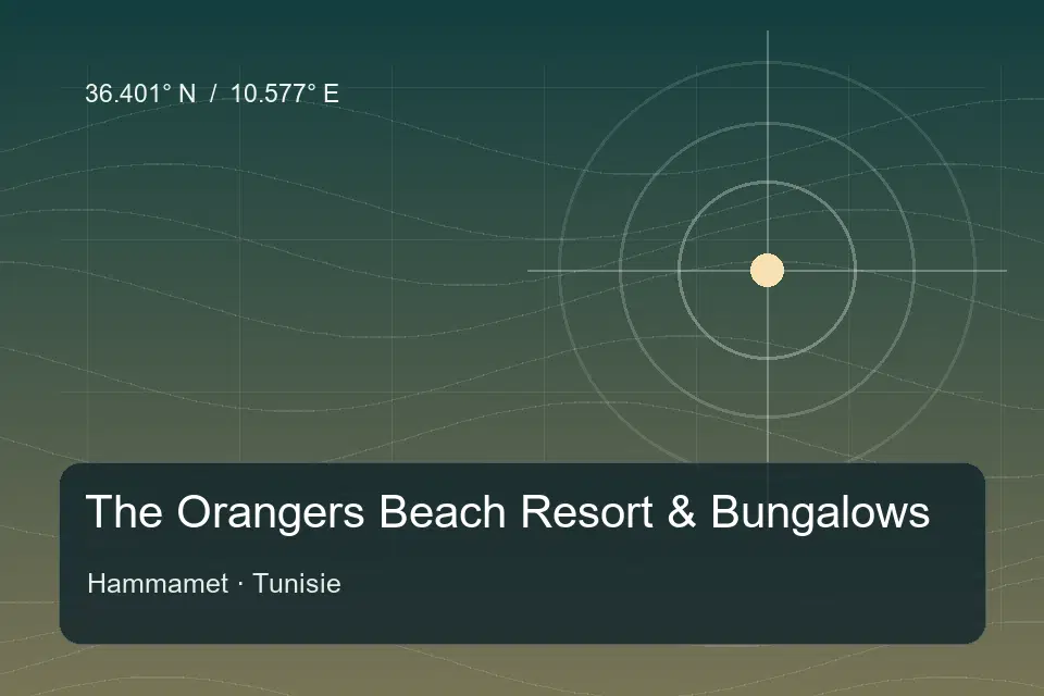 Riferimento geografico illustrato di The Orangers Beach Resort & Bungalows a Hammamet