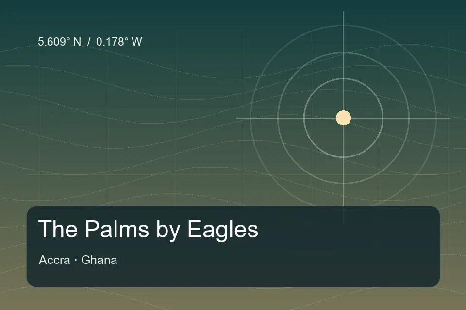 Illustrierter geografischer Orientierungspunkt für The Palms by Eagles in Accra