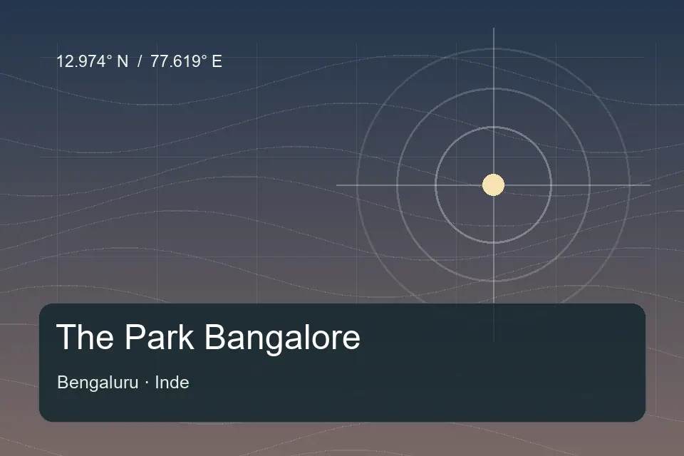 Illustrierter geografischer Orientierungspunkt für The Park Bangalore in Bengaluru