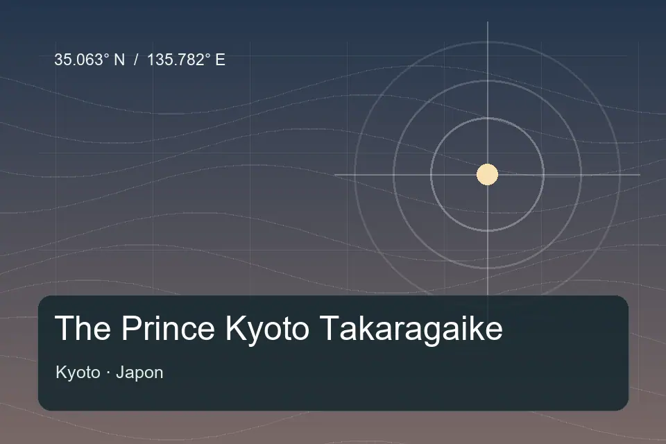 Referência geográfica ilustrada de The Prince Kyoto Takaragaike em Kyoto