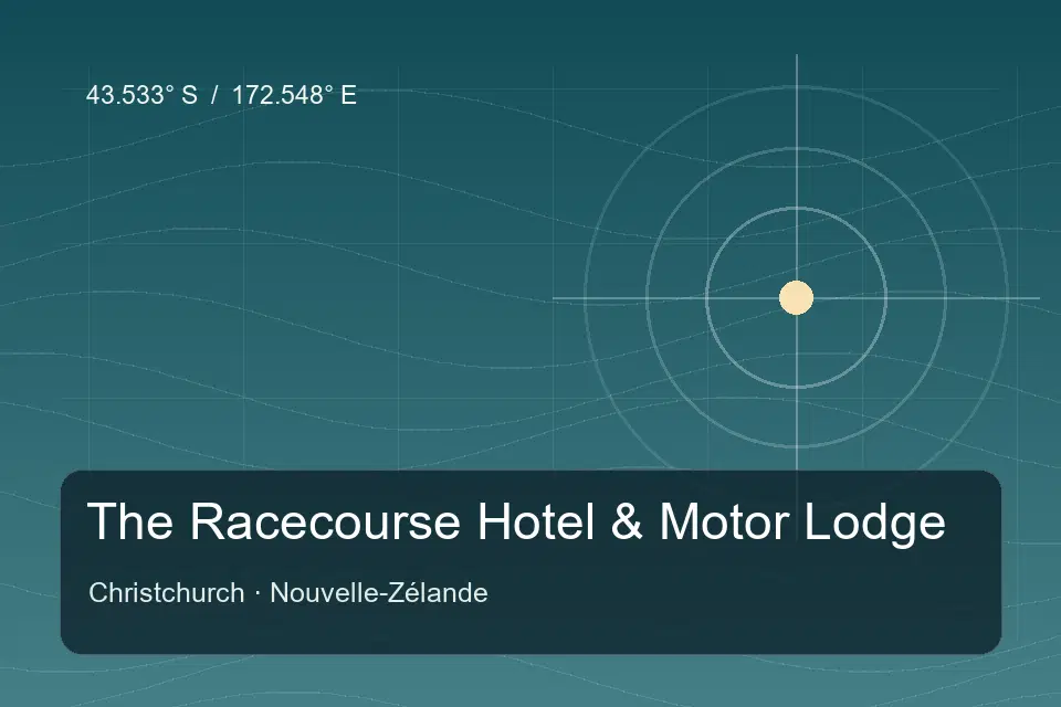 Illustrierter geografischer Orientierungspunkt für The Racecourse Hotel & Motor Lodge in Christchurch