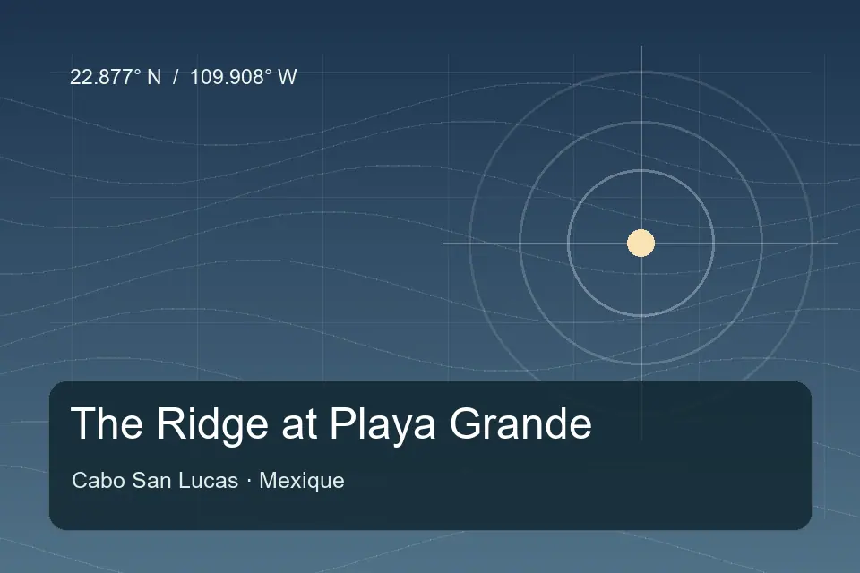 Riferimento geografico illustrato di The Ridge at Playa Grande a Cabo San Lucas