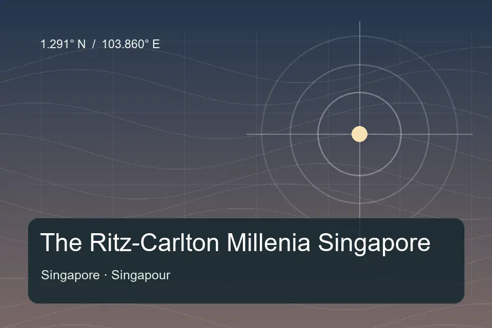 Illustrierter geografischer Orientierungspunkt für The Ritz-Carlton Millenia Singapore in Singapore