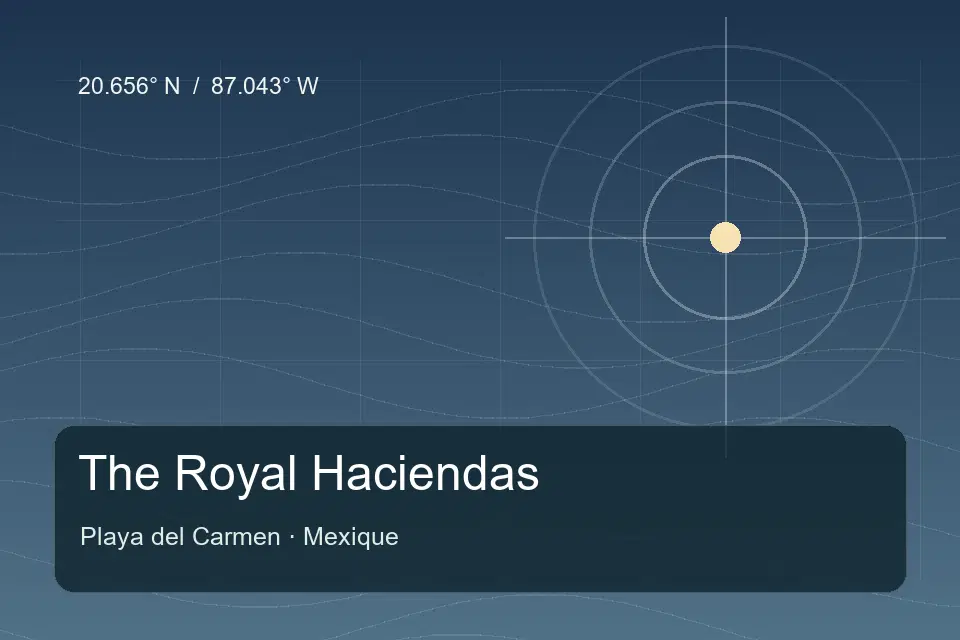 Referencia geográfica ilustrada de The Royal Haciendas en Playa del Carmen