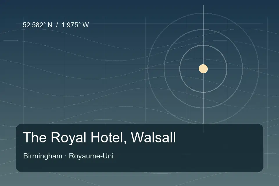 Referência geográfica ilustrada de The Royal Hotel, Walsall em Birmingham