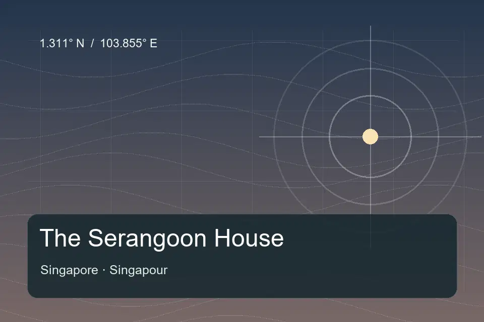 Illustrierter geografischer Orientierungspunkt für The Serangoon House in Singapore