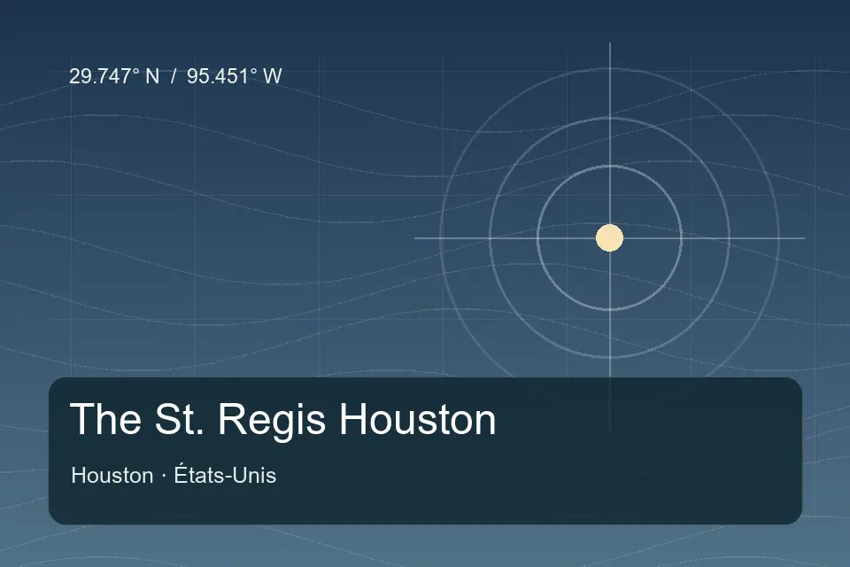 Referência geográfica ilustrada de The St. Regis Houston em Houston