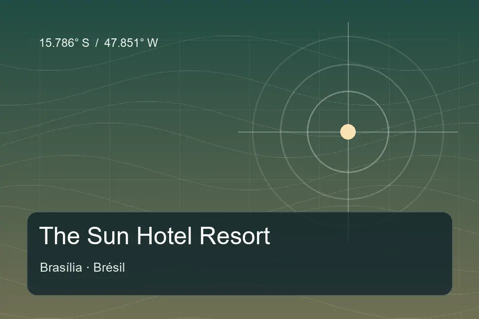 Illustrated geographic marker for The Sun Hotel Resort in Brasília