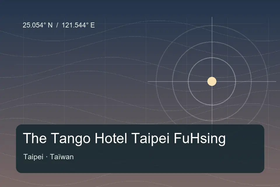 Riferimento geografico illustrato di The Tango Hotel Taipei FuHsing a Taipei