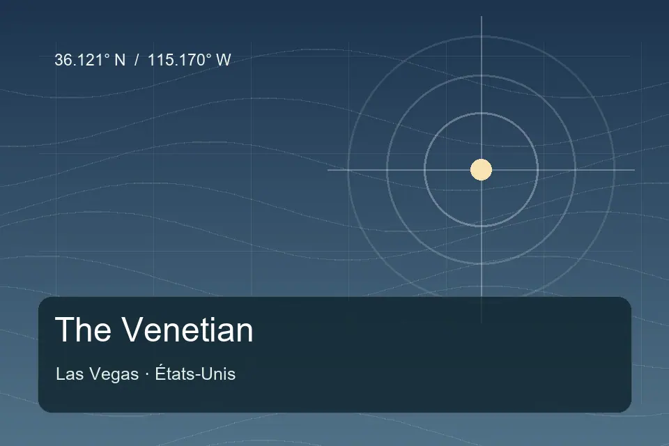 Illustrierter geografischer Orientierungspunkt für The Venetian in Las Vegas