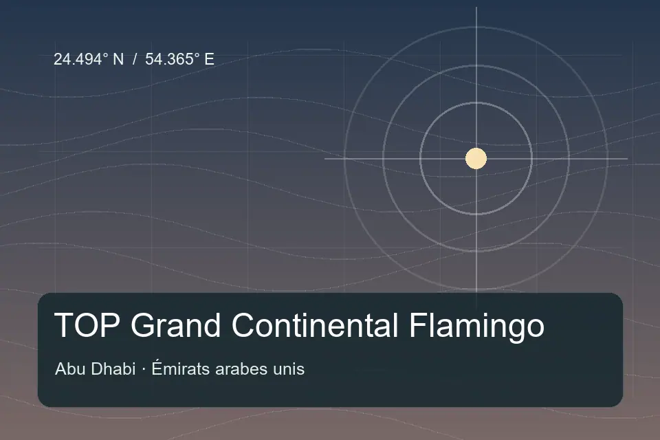 Illustrated geographic marker for TOP Grand Continental Flamingo in Abu Dhabi