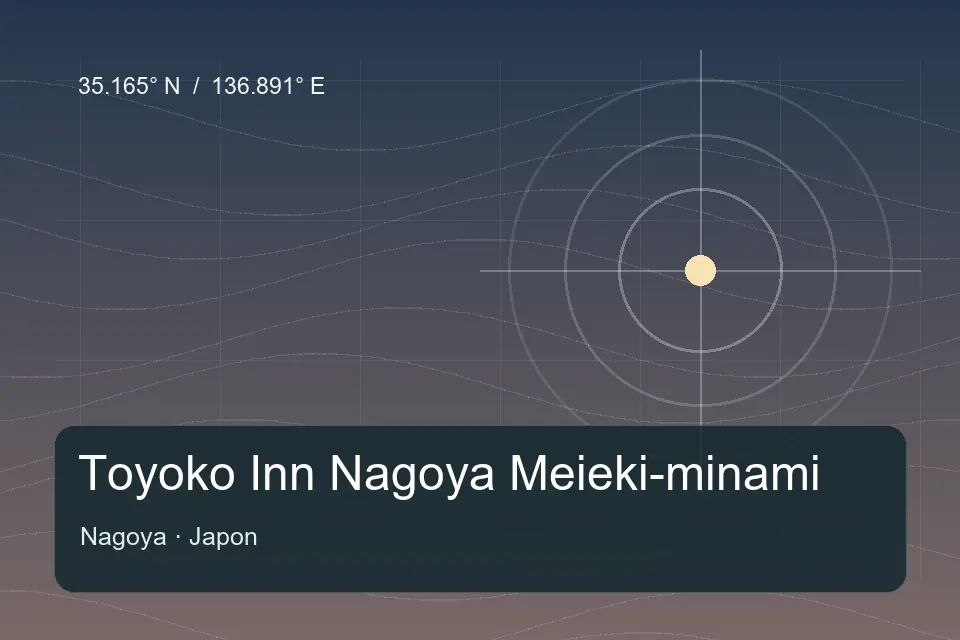Repère géographique illustré de Toyoko Inn Nagoya Meieki-minami à Nagoya