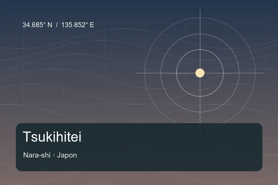 Riferimento geografico illustrato di Tsukihitei a Nara-shi